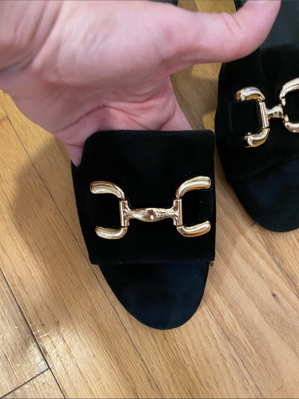 Vaneli Black Suede Sandals. Sz. 10. Like new. - Picture 3 of 11
